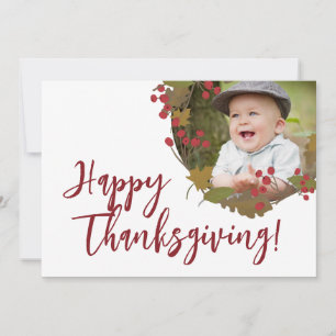 Cartes Pour Fêtes Annuelles Bon thanksgiving Photo personnalisée Famille de vo