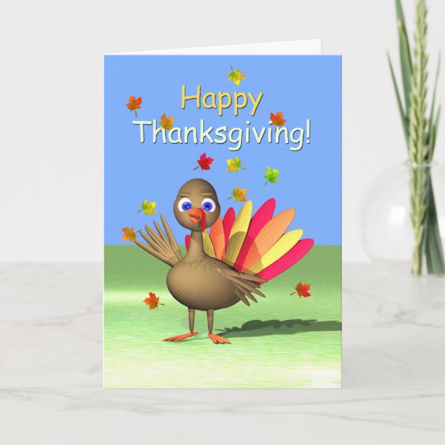 Cartes Pour Fêtes Annuelles Bon thanksgiving pour enfants - Bébé Turquie (Devant)
