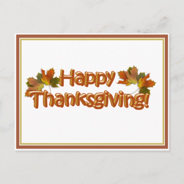 Cartes Pour Fêtes Annuelles Bon thanksgiving professionnel (Devant)