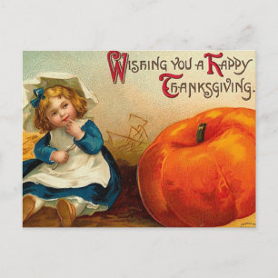 Cartes Pour Fêtes Annuelles Bon thanksgiving vintage
