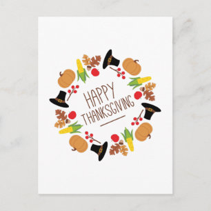 Cartes Pour Fêtes Annuelles bon thanksgiving Wreath