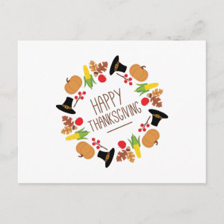 Cartes Pour Fêtes Annuelles Bon thanksgiving Wreath