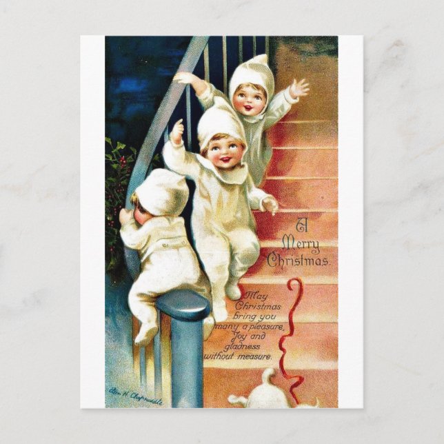 Cartes Pour Fêtes Annuelles Bon vieux Noël (Devant)