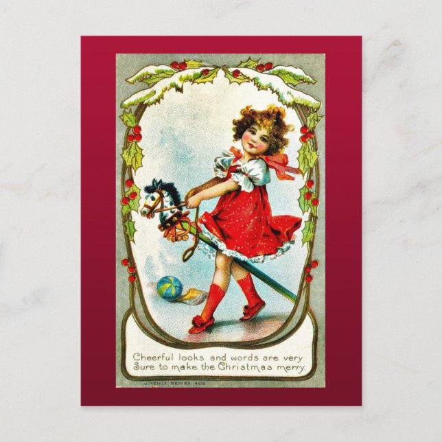 Cartes Pour Fêtes Annuelles Bon vieux Noël (Devant)