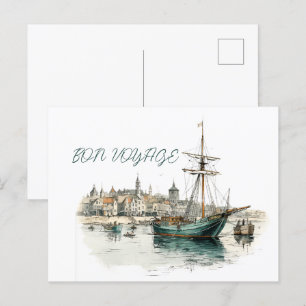 Cartes Pour Fêtes Annuelles Bon Voyage Voilier