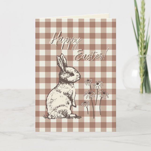 Cartes Pour Fêtes Annuelles Bonanza lapin mou - Bonne Pâques. (Devant)