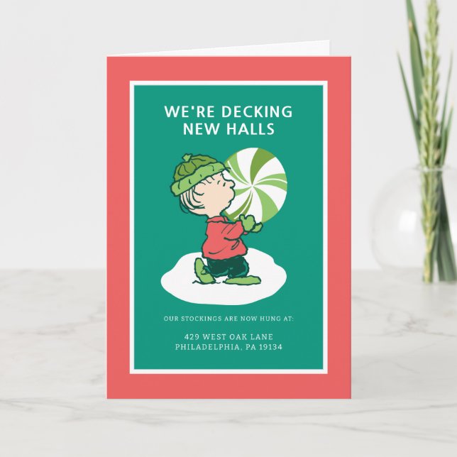 Cartes Pour Fêtes Annuelles Bonbon à la menthe poivrée de Linus (Devant)