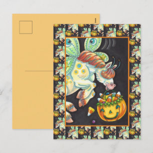 CARTES POUR FÊTES ANNUELLES BONBON DE MAÏS CHEVAL VOLANT D'HALLOWEEN