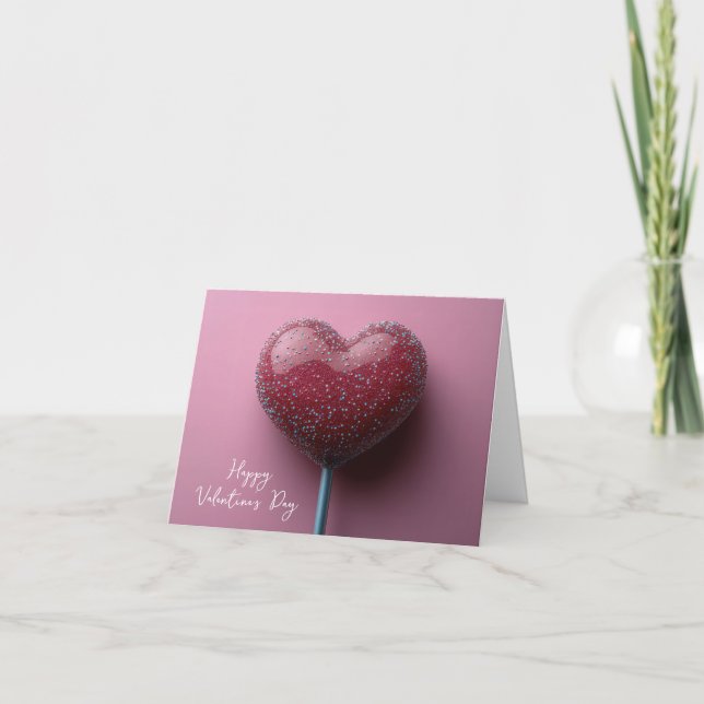 Cartes Pour Fêtes Annuelles Bonbon en forme de cœur rouge pour la Saint-Valent (Devant)