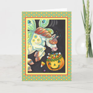 CARTES POUR FÊTES ANNUELLES BONBON MAÏS CHEVAL VOLANT HALLOWEEN