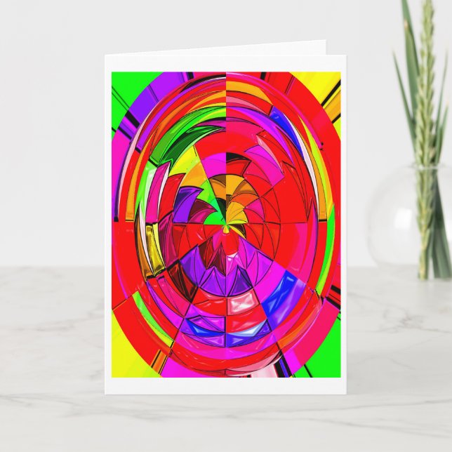 Cartes Pour Fêtes Annuelles Bonbon spatial rouge (Devant)