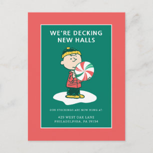 Cartes Pour Fêtes Annuelles Bonbons au poivre Charlie Brown