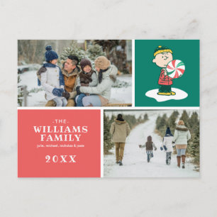 Cartes Pour Fêtes Annuelles Bonbons au poivre Charlie Brown