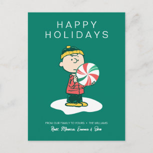 Cartes Pour Fêtes Annuelles Bonbons au poivre de Charlie Brown