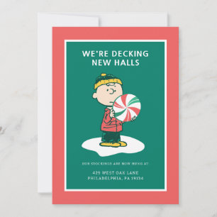 Cartes Pour Fêtes Annuelles Bonbons au poivre de Charlie Brown