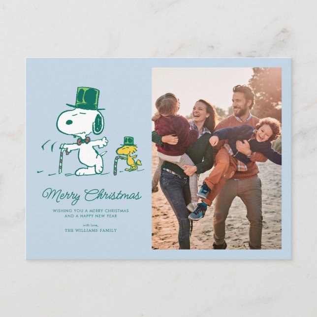 Cartes Pour Fêtes Annuelles Bonbons au poivre Snoopy chapeau haut de forme (Devant)