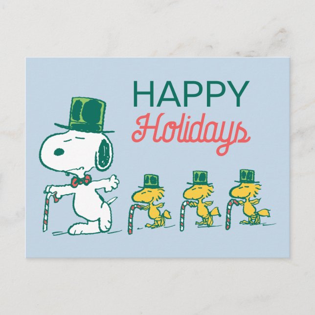 Cartes Pour Fêtes Annuelles Bonbons au poivre Snoopy chapeau haut de forme (Devant)