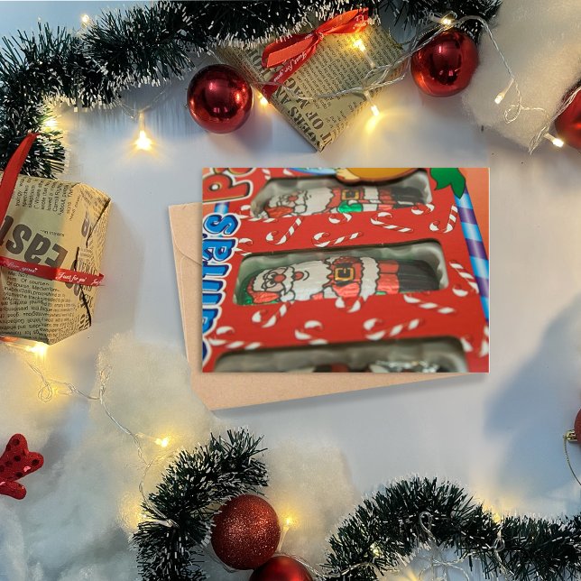 Cartes Pour Fêtes Annuelles Bonbons de chocolat de Noël Père Noël (Créateur téléchargé)