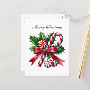 Cartes Pour Fêtes Annuelles Bonbons de menthe de Noël