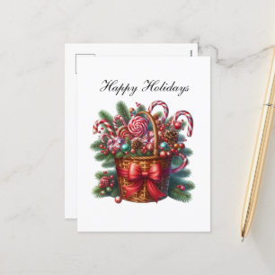 Cartes Pour Fêtes Annuelles Bonbons de menthe de Noël