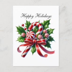 Cartes Pour Fêtes Annuelles Bonbons de menthe de Noël festif Personnalisable