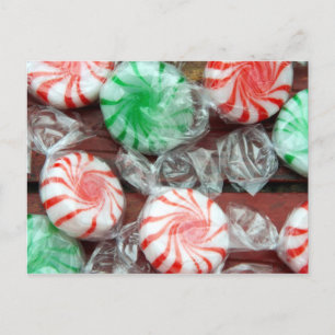 Cartes Pour Fêtes Annuelles Bonbons durs festifs à la menthe poivrée pour les 