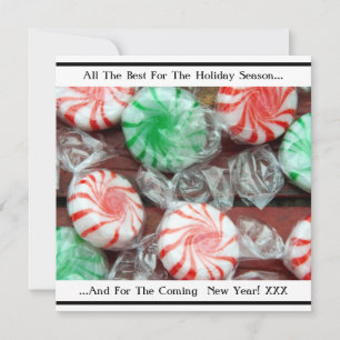 Cartes Pour Fêtes Annuelles Bonbons festifs au poivre de menthe en spirale pou