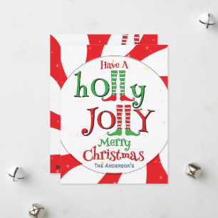 Cartes Pour Fêtes Annuelles Bonbons Tourbillon de Menthe Poivrée Joyeux Noël J