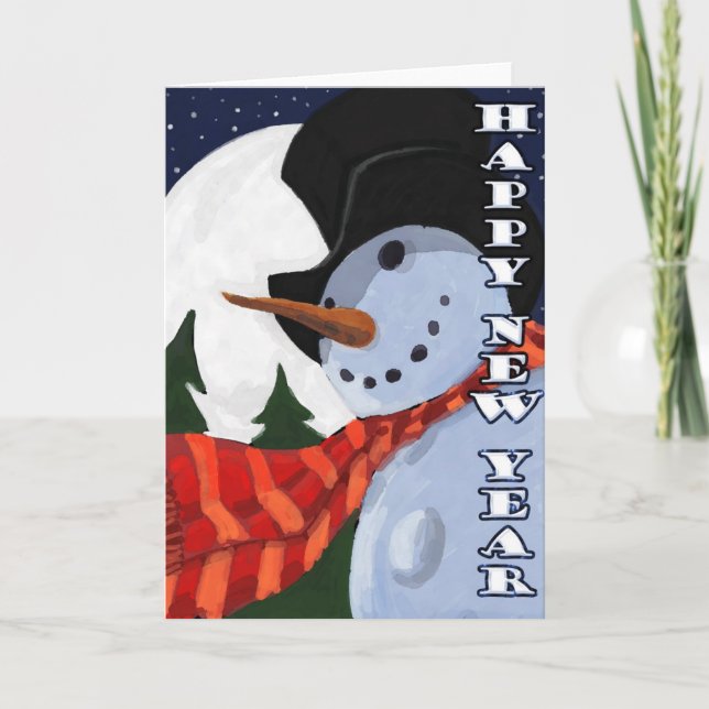 CARTES POUR FÊTES ANNUELLES BONHOMME DE NEIGE (Devant)