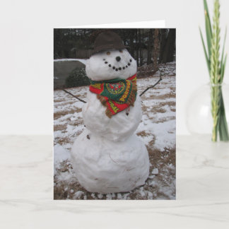 Cartes Pour Fêtes Annuelles bonhomme de neige