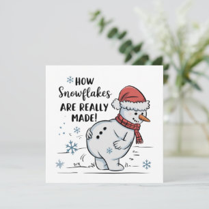 Cartes Pour Fêtes Annuelles Bonhomme de neige de Noël Comment les flocons de n