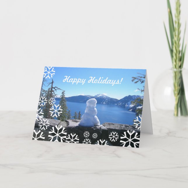 Cartes Pour Fêtes Annuelles Bonhomme de neige de vacances, Parc national du la (Devant)