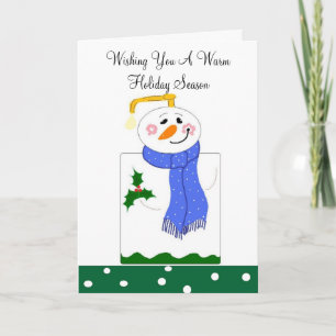 Cartes Pour Fêtes Annuelles Bonhomme de neige distributeur de savon