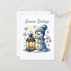 Cartes Pour Fêtes Annuelles bonhomme de neige Joyeuses Fêtes