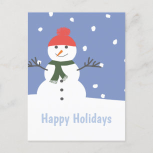 Cartes Pour Fêtes Annuelles Bonhomme de neige Joyuses Fêtes de Noël 