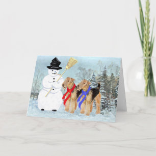 Cartes Pour Fêtes Annuelles Bonhomme de neige magique
