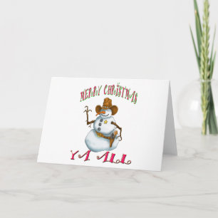 Cartes Pour Fêtes Annuelles bonhomme de neige MerryChrsts Ya tous