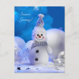 Cartes Pour Fêtes Annuelles bonhomme de neige mignon et heureux
