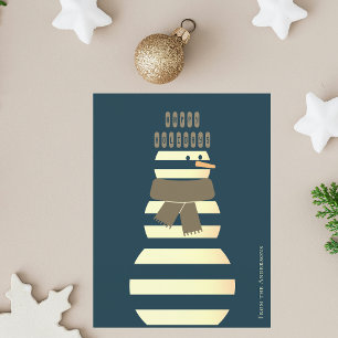 Cartes Pour Fêtes Annuelles Bonhomme de neige moderne beau Noël mignon