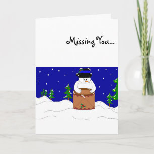 Cartes Pour Fêtes Annuelles Bonhomme de neige musical