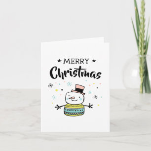 Cartes Pour Fêtes Annuelles Bonhomme de neige rétro joyeux noël