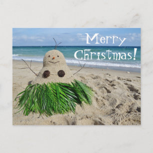 Cartes Pour Fêtes Annuelles Bonhomme de neige Sandman de Mele Kalikimaka de