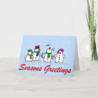 Cartes Pour Fêtes Annuelles Bonhommes de neige de jonglerie