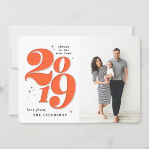 Cartes Pour Fêtes Annuelles Bonjour à la nouvelle année audacieuse vacances ph