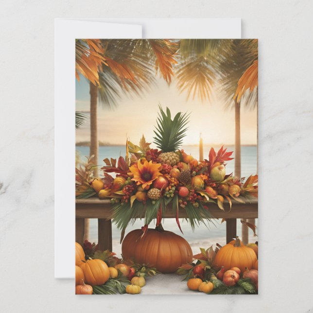 Cartes Pour Fêtes Annuelles Bonjour Automne - Style Tropical (Devant)