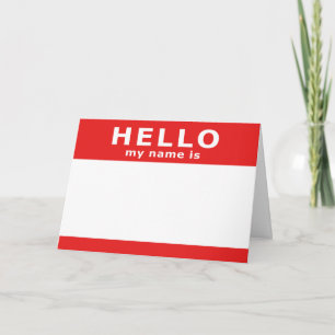 Cartes Pour Fêtes Annuelles bonjour je m'appelle private