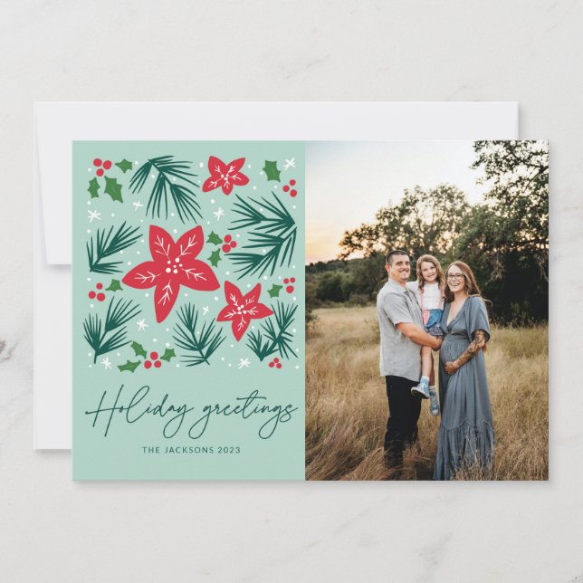 Cartes Pour Fêtes Annuelles Bonjour Joyeux Noël Design (Devant)