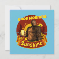 Bonjour Soleil Bigfoot Café Humour Art