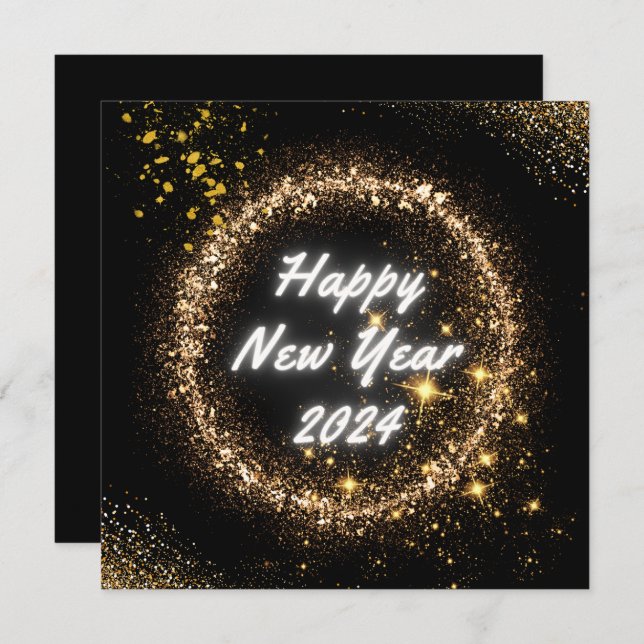 Cartes Pour Fêtes Annuelles bonne année (Devant / Derrière)