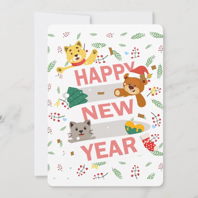 Cartes Pour Fêtes Annuelles Bonne année (Devant)